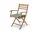 Podsedák Selandia Armchair, light apricot / dark green stripe