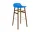 Barová židle Form 75 cm Walnut, bright blue