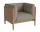 Křeslo Dive Oiled Oak, Beize dark beige / cognac leather