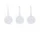 Vánoční baňky Flurry M set 3ks, white