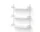 Policová sestava Wall Shelf 900, white/white