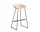Barová stolička AAS 38 High Black Powder Coated Steel, pale peach