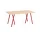 Pracovní stůl Loop Stand Table 160, oak/maroon red