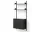 Policová sestava Wall Shelf 1900 Cabinet Tall w. Doors, black ash/black
