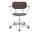 Kancelářská židle Co Task Chair s područkami, polished aluminium/dark oak