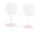 Sklenice na víno Tint 2 ks, clear, jade light pink and light pink
