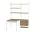 Policová sestava String Workspace E, oak/white