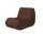 Outdoorové křeslo (středový modul) Rouli, chestnut brown