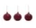 Vánoční baňky Flurry L set 3ks, picante red