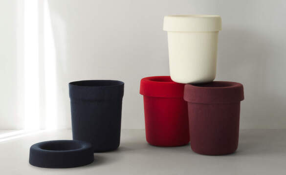 Poufy a koše Hide od Normann Copenhagen