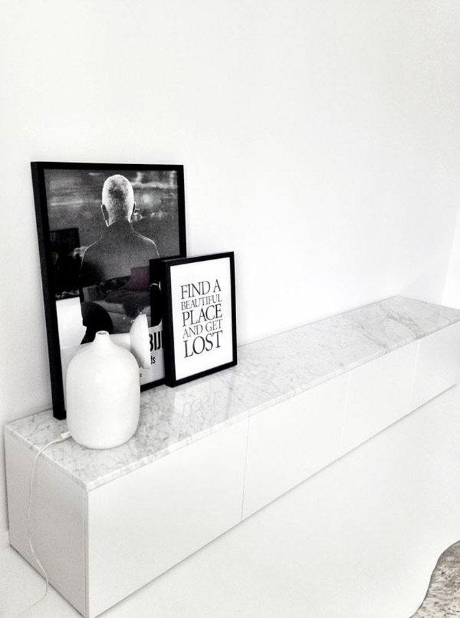 Mramor na skříňkách IKEA BESTA / Marble top on IKEA BESTA furniture