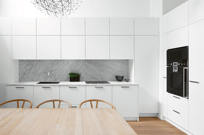 Mramor v interiéru - mramorový obklad v kuchyni / Marble in the kitchen