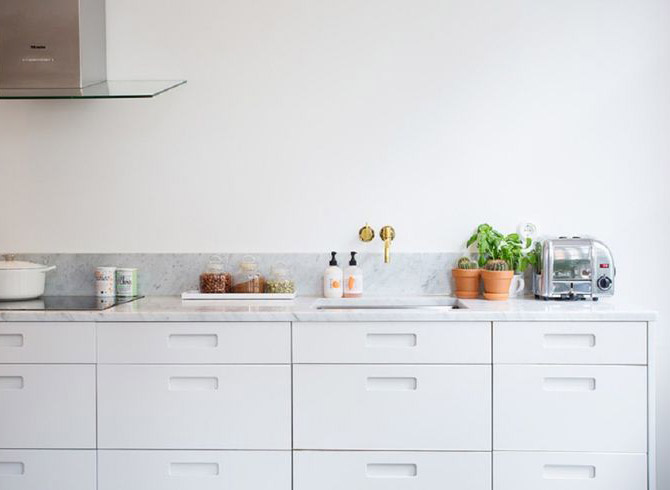 Mramor v interiéru - mramorový obklad v kuchyni / Marble in the kitchen