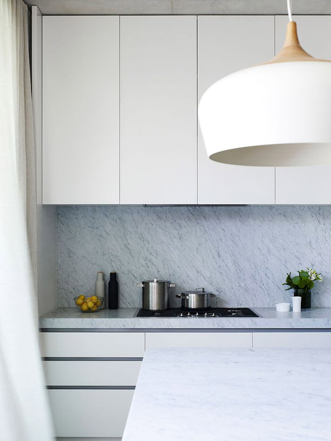 Mramor v interiéru - mramorový obklad v kuchyni / Marble in the kitchen