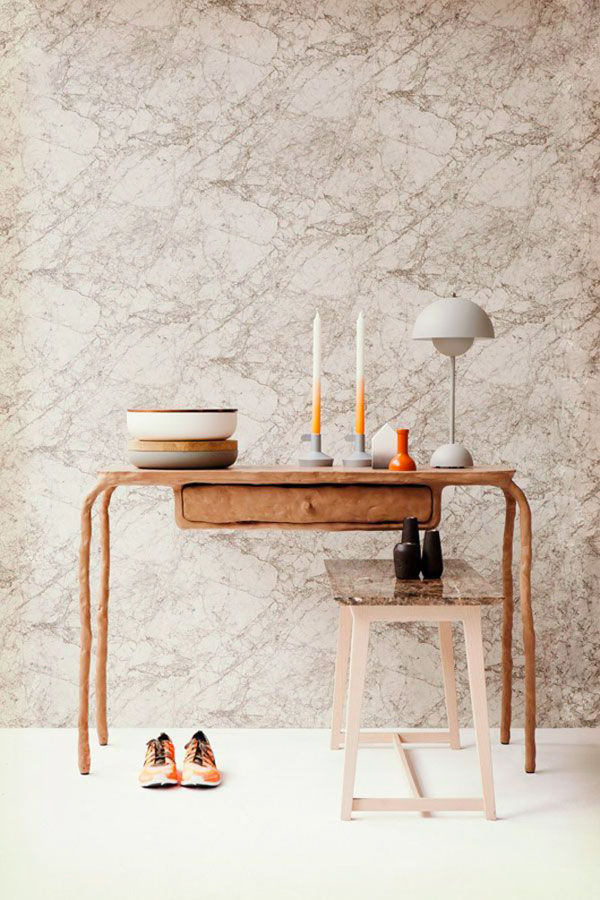Tapeta s mramorovým vzorem s Ferm Living / Marble wallpaper Ferm Living