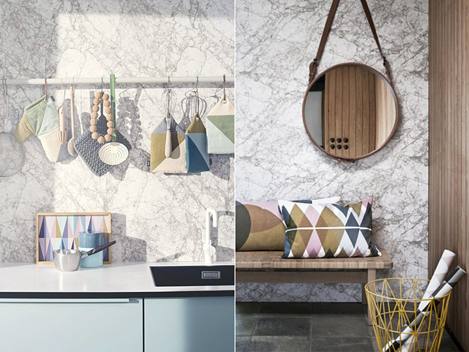 Tapeta s mramorovým vzorem s Ferm Living / Marble wallpaper Ferm Living